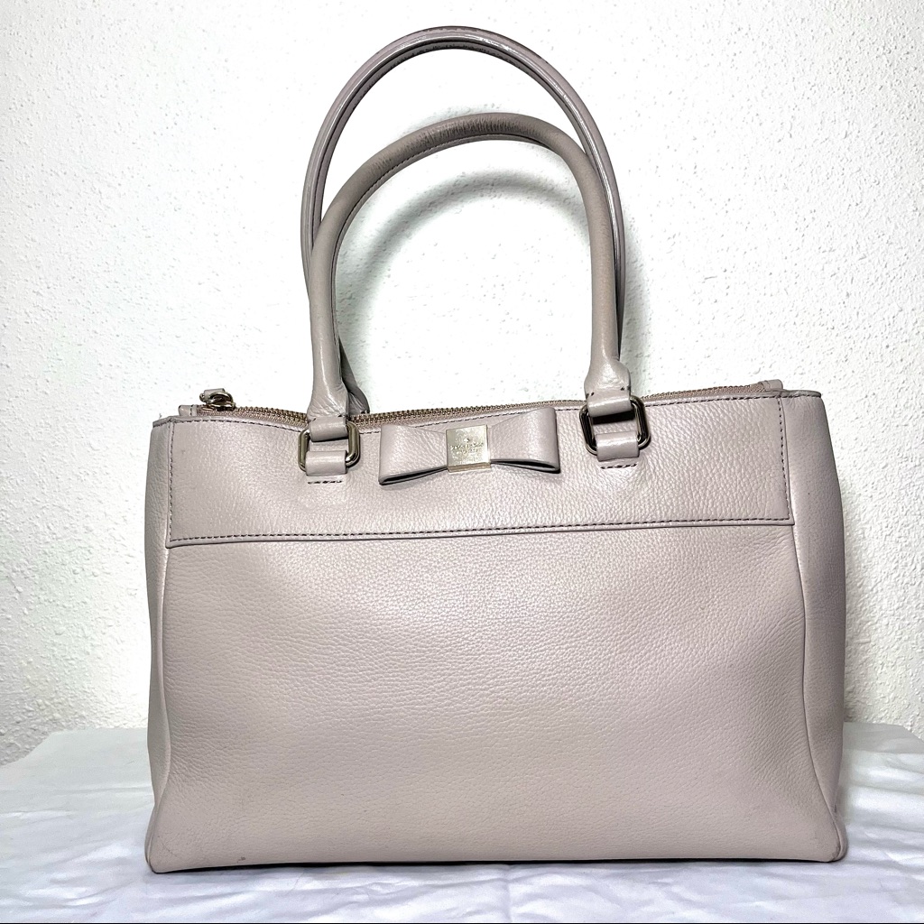 Kate Spade Bow Satchel Beige Large Rn0102760
